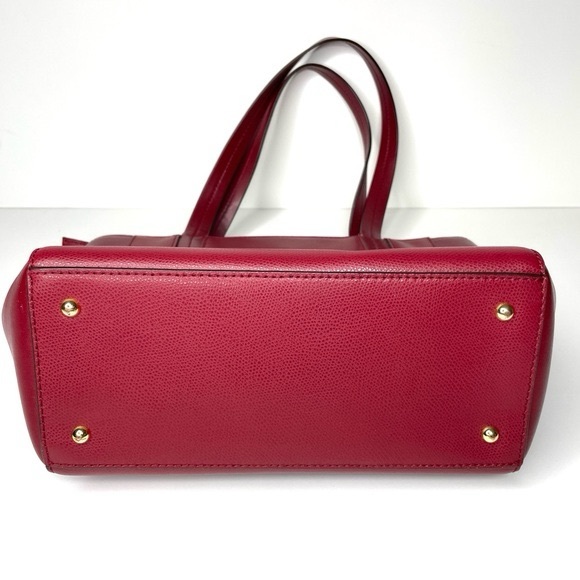 New Lauren Ralph Lauren RLL Red LeatherTote - Picture 5 of 11